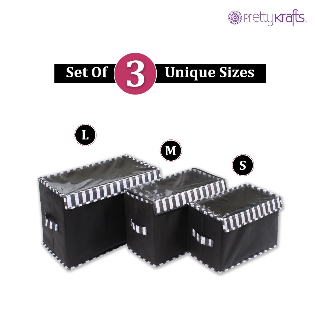 Multi-Purpose Collapsible Storage Organizer with Transparent Lid