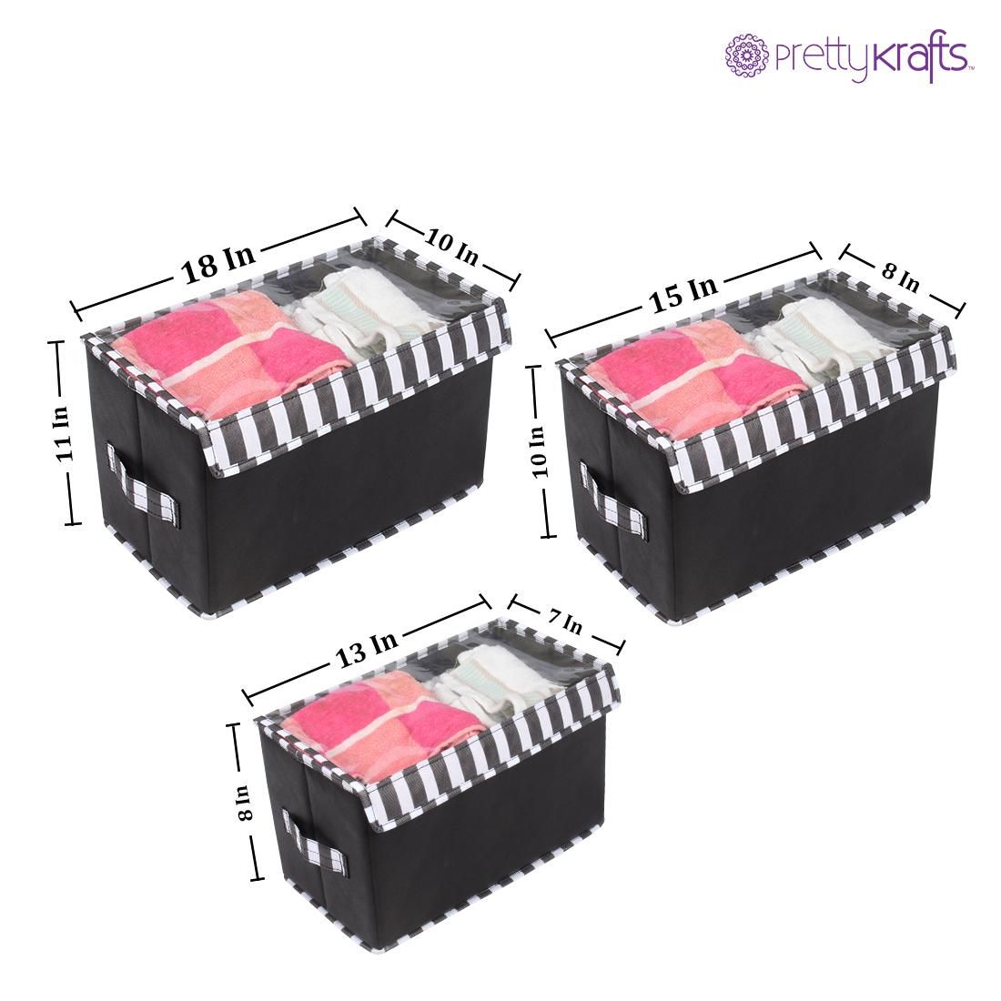 Multi-Purpose Collapsible Storage Organizer with Transparent Lid